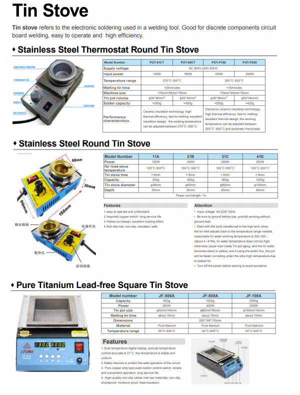 Tin Stove Jrpv Semicon Supplies Inc